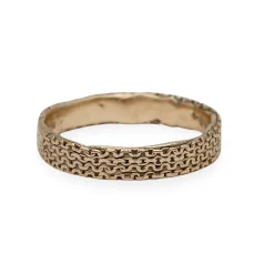 Tomfoolery Wide Four Layered Hammered Chain Band Best