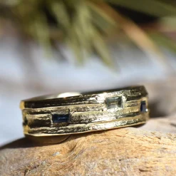 Tomfoolery Wide Oak Baguette Ring Hot