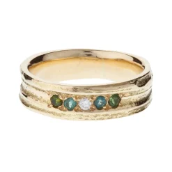 Tomfoolery Wide Oak Five Stone Ring Online