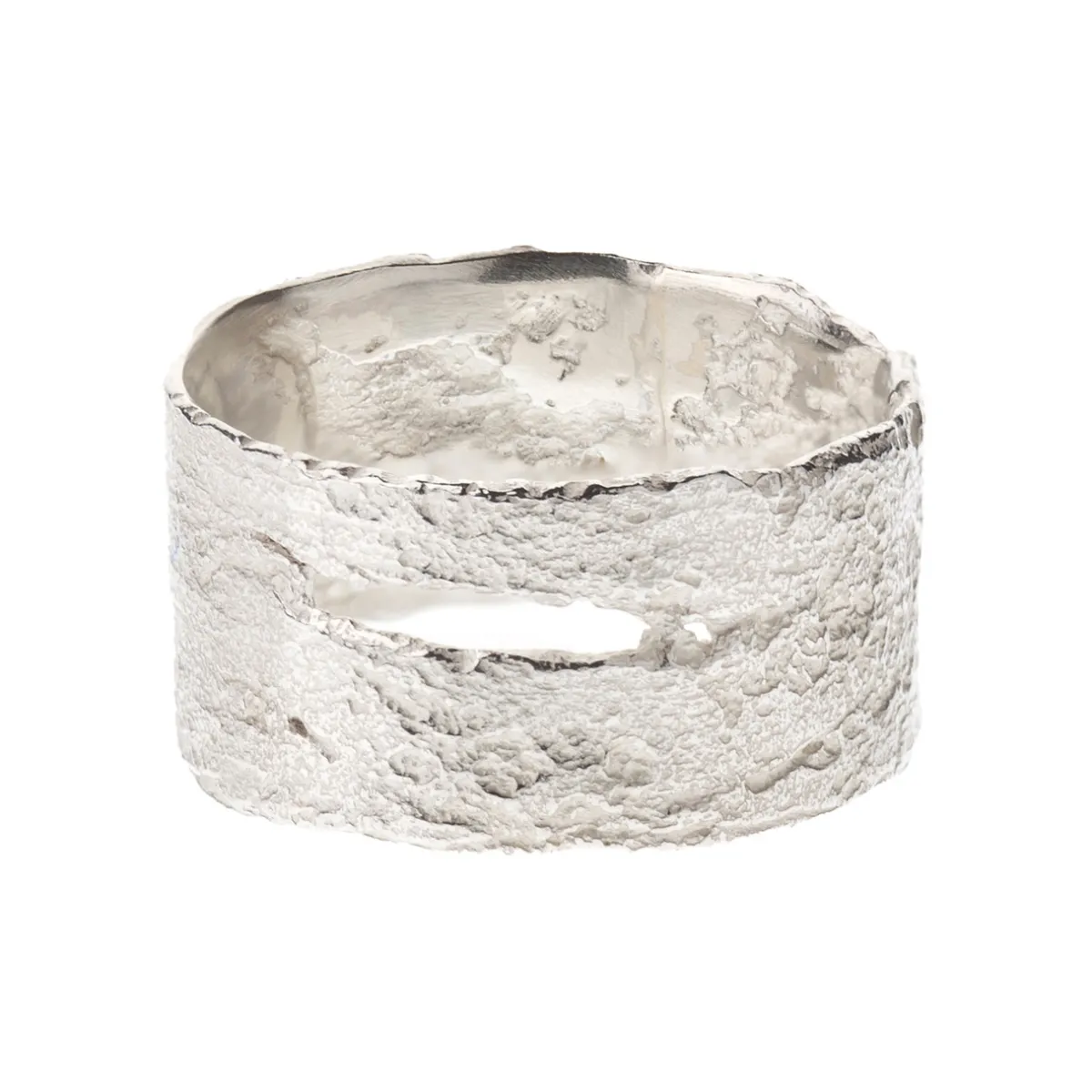 Tomfoolery Wide Silver Birch Ring Outlet