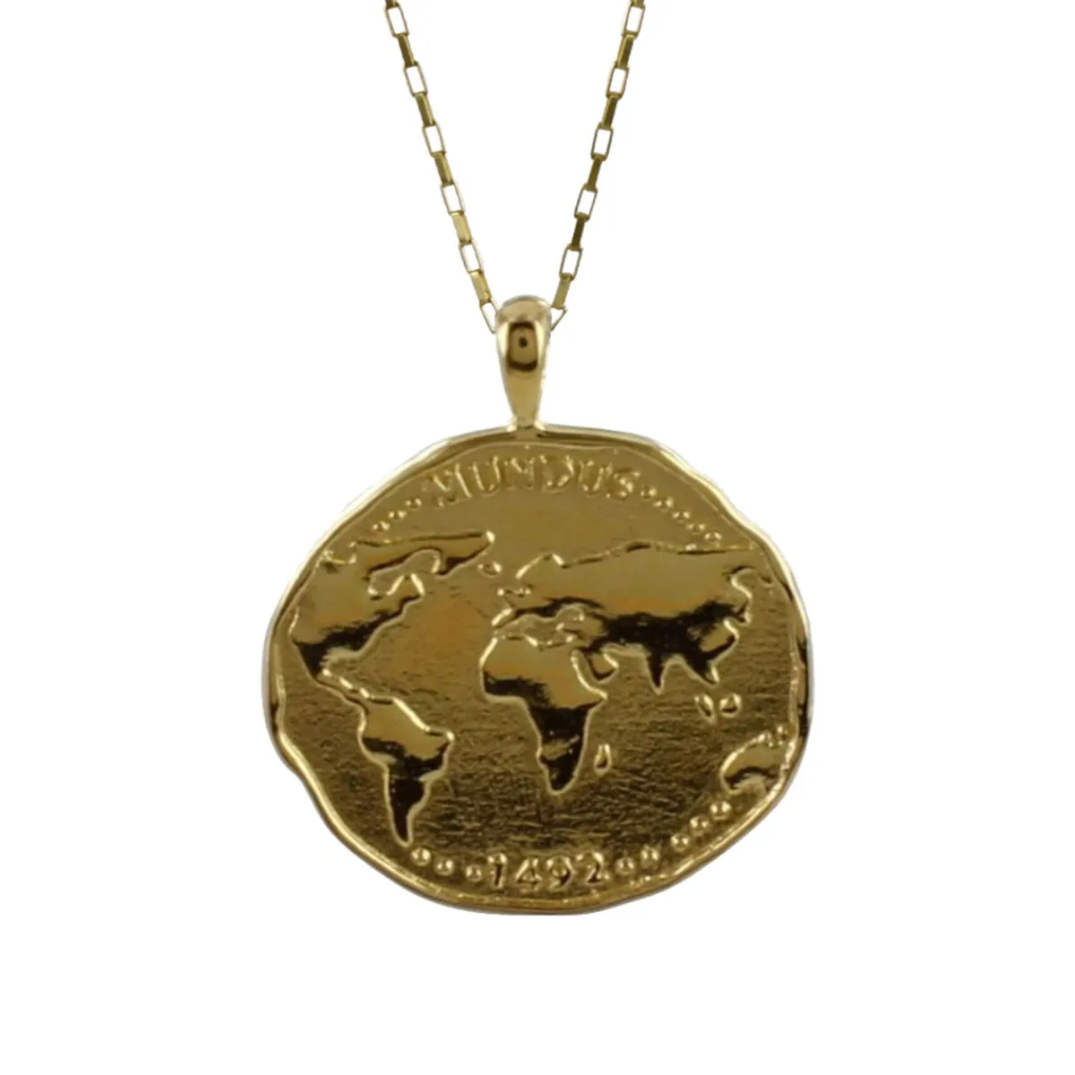 Tomfoolery World Coin Pendant in Gold Vermeil Hot