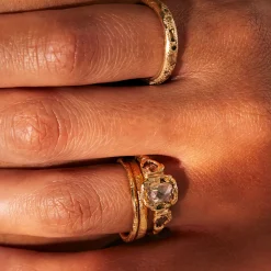 Tomfoolery XIX Organic 14ct Yellow Gold 1.3mm Wedding Ring Sale