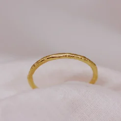 Tomfoolery XIX Organic 14ct Yellow Gold 1.3mm Wedding Ring Sale
