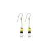 Tomfoolery Yellow & White totem drop earrings New