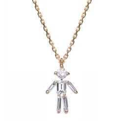 Tomfoolery Yellow Gold & Diamond Boy Pendant Fashion