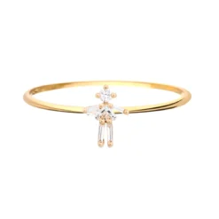 Tomfoolery Yellow Gold & Diamond Girl Ring Online