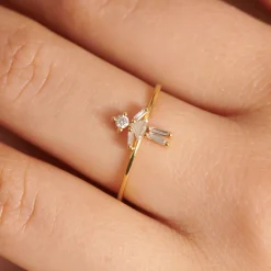Tomfoolery Yellow Gold & Diamond Girl Ring Online