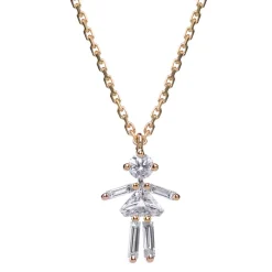 Tomfoolery Yellow Gold & Diamond Girl Pendant Sale