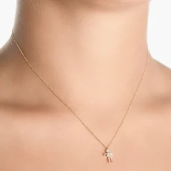Tomfoolery Yellow Gold & Diamond Mini Girl Pendant Online