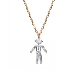 Tomfoolery Yellow Gold & Diamond Mini Boy Pendant Online