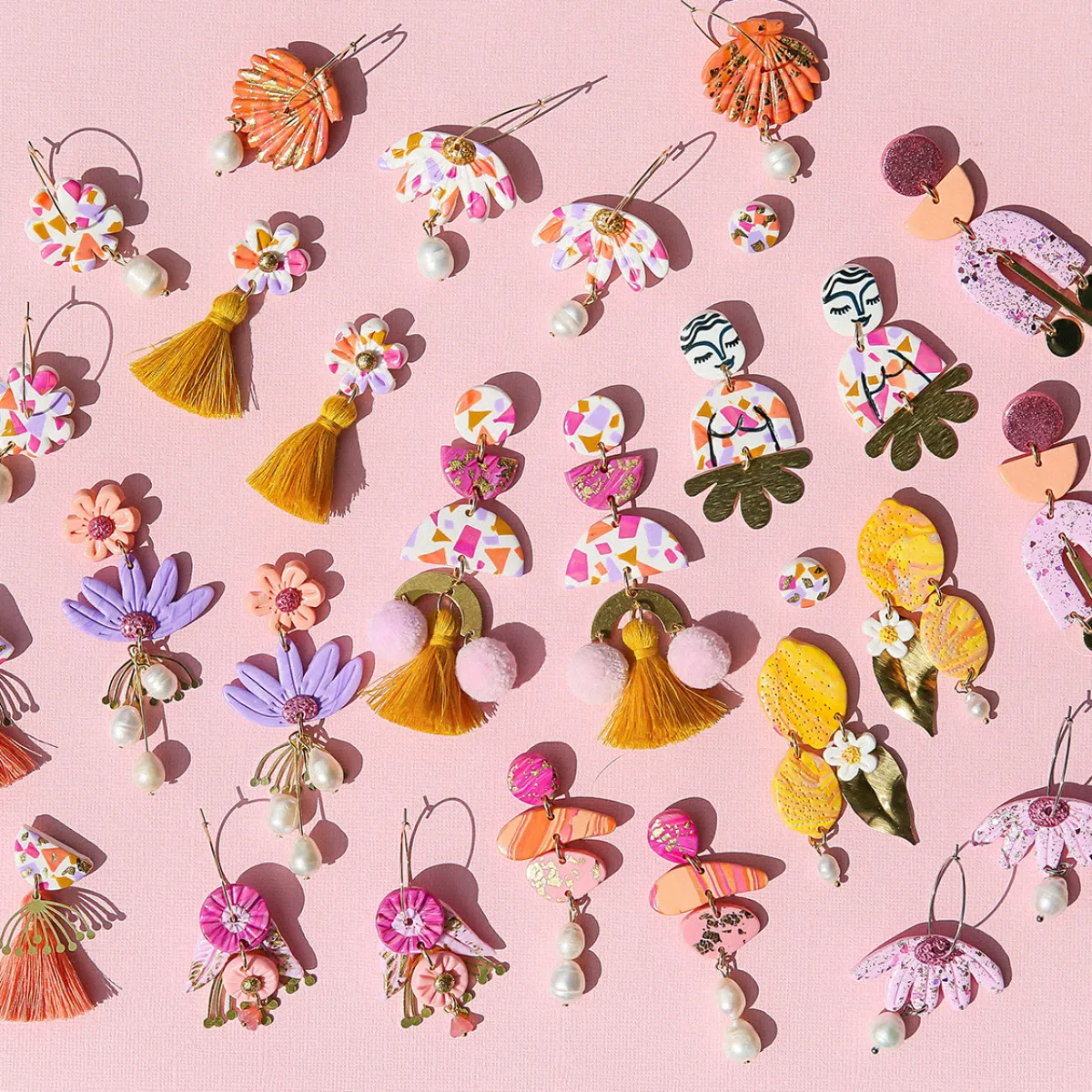 Tomfoolery Yellow Pom Pom Drop Earrings Best