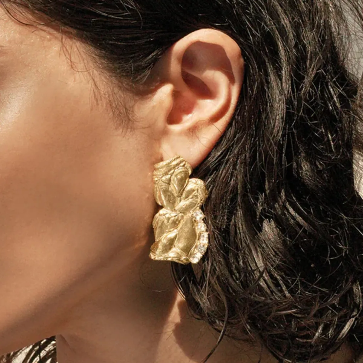 Tomfoolery Zakia White Sapphire Statement Earrings Online