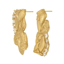 Tomfoolery Zakia White Sapphire Statement Earrings Online